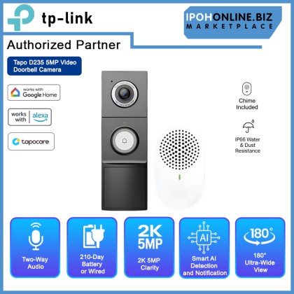 TP-LINK Tapo D235 5MP Video Doorbell Camera